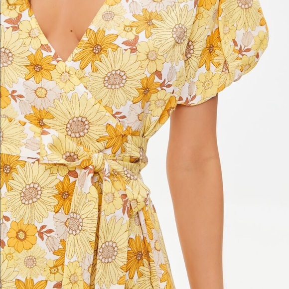 Sunflower Wrapped Mini Dress - Picture 4 of 4